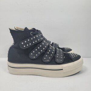Chuck Taylor Women's Black Velcro Strap Platform Sneaker US Size 6.5